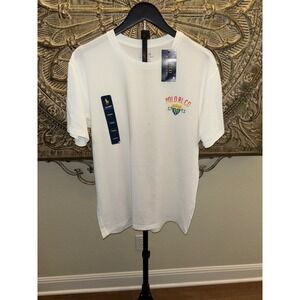 Polo Ralph Lauren Mens T Shirt Crew Neck Colorful Logo White Medium NWT